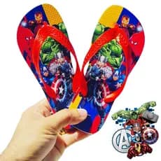 Chinelo Infantil Menino Disney Personagens Masculino Mikey Patrulha Canina Sonic Ben 10 Hulk Homem aranha