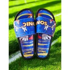 Chinelo Slide Infantil Sonic Stitch Mickey Menino Menina Juvenil Tamanhos 25/26 até 33/34 Confortável Macio Original