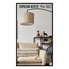 Espelho para Quarto, Banheiro, Aparador, com Moldura Revestida e Espelho Nacional de Alta Qualidade