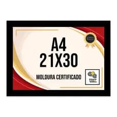 Quadro Moldura 21x30 Porta Certificado Moldura Revestida para Parede