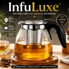 Chaleira com Infusor Inox 950ml para Chá e Café | Chaleira Elegante InfuLuxe™
