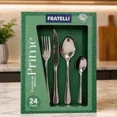 Jogo de garfo e faca 24 Peças Inox