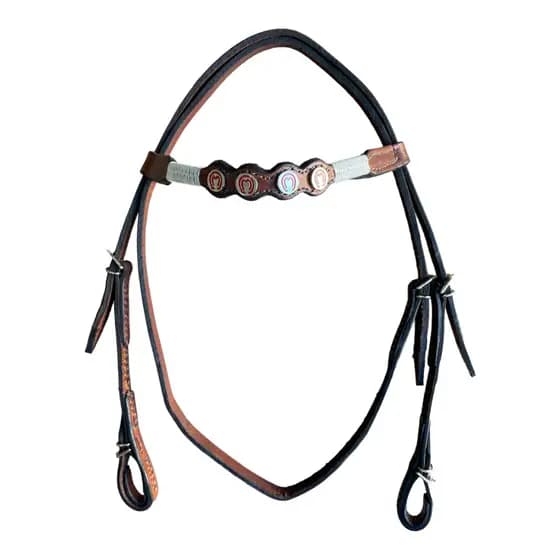 Controle De Embocadura Para Cavalo Cabeçada De Couro Luxo