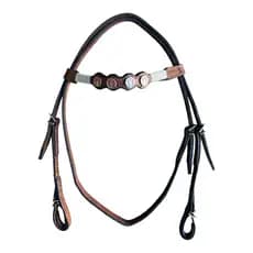 Controle De Embocadura Para Cavalo Cabeçada De Couro Luxo