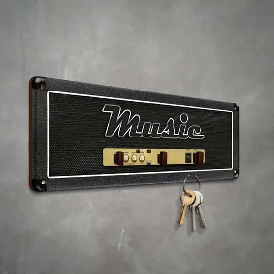 Porta Chaves Caixa de Som em MDF 6x19,5 CM Decorativo Parede Casa