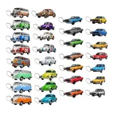 Chaveiros Sortidos Em Carro Retrô MDF Kit Colecionável Carrinhos Envio Rapido