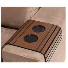 Esteira Porta Copo Sofá Bandeja de Braço Flexível De Madeira Resistente Envio Rapido