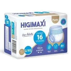 Roupa Íntima Descartável Higimaxi Pants tamanho G/XG com 16 unidades Fralda Calcinha
