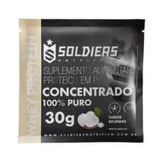 Kit: Sachê Whey Protein Concentrado 30g 3 Unidades Soldiers Nutrition Proteína Muscular