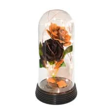 Luminária Cúpula Rosa Dupla Dourado e Preto Aveludadas Presente para esposa