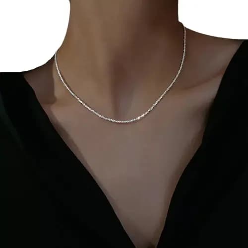 Colar Feminino Brilhante Prata 925 Com Caixa Presente dia das mães