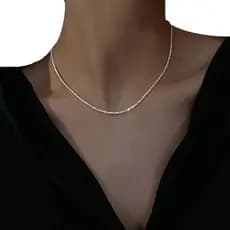 Colar Feminino Brilhante Prata 925 Com Caixa Presente dia das mães