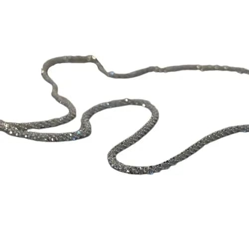 Colar Feminino Brilhante Prata 925 Com Caixa Presente Dia Dos Namorados