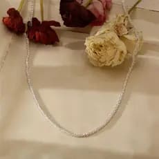 Colar Feminino Brilhante Prata 925 com Caixa Presente de Natal Dia dos Namorados Dia das Mães
