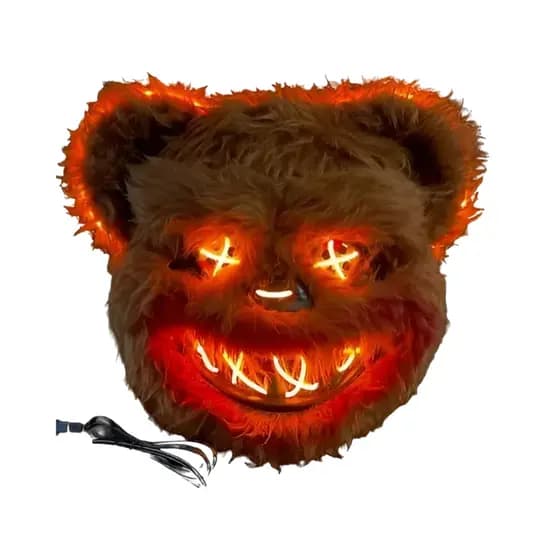 Máscara Led De Halloween Urso Maligno