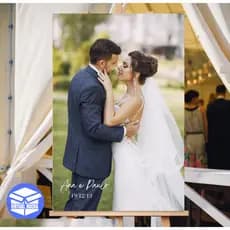 Quadro Decorativo Recepção de Casamento Foto do Casal