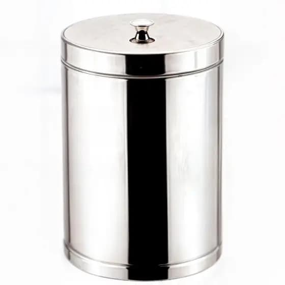 Lixeira Inox Cesto De Lixo Tampa 4,5 Litros Cozinha Banheiro Viel