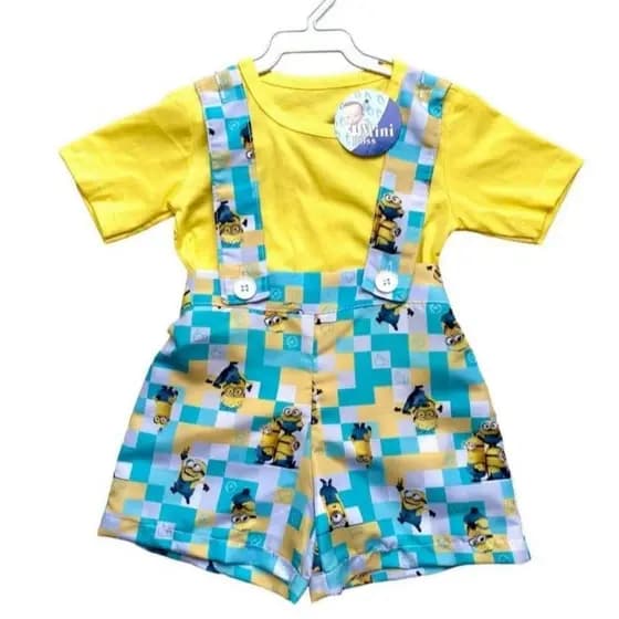 jardineira mesversário minions menino