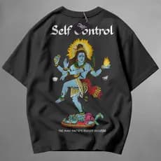 Camiseta Self Control Ganesha Mística Moda de Rua Streetwear  Arte Registrada Drop 5 Novo!