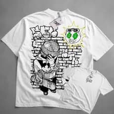 Camiseta Oversized Self StreetWear Gangsta Style Rua Grafite Urban Casual Camisa