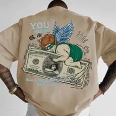 Camiseta Streetwear Anjo Soneca Você Decide Money Estilo De Rua Ostentação Novo!