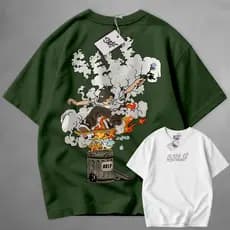 Camiseta Self Control Skate Manobra Radical Lata de Lixo Em Chamas Rato Carttoon StreetWear Camisa