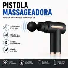 Pistola De Massagem Eletrica Profissional Massageador Cabeça Portatil Corporal Muscular