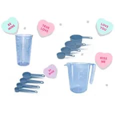 Medidores kit-10 peças Azul- Copo Azul 500 ml / Jarra Azul 500 ml / Colheres e Xícaras Azuis !!!