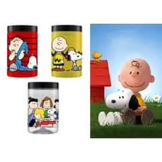 Pote Turma do Snoopy com tampa 1,5 lts