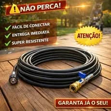 Mangueira Para Lavadora de Alta Pressão com Engate Rápido e Registro Linha INTECH MACHINE