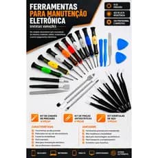 Kit Pinças Antiestáticas e Espátulas Profissionais para Celular Notebook Eletrônica
