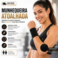 Munhequeiras Par Pulso atoalhada Unissex Masculino Feminino Tênis Academia Treino Crossfit Basquete