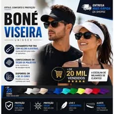 Viseira Boné Lisa ajustável Verão para Corrida Caminhada Praia Ciclismo Esporte,Tenis Várias Cores