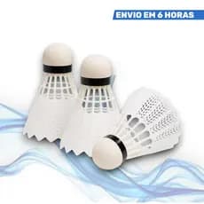 Kit 9 Petecas para Badminton Sports Praia Branco Lazer esporte, Recreação ao Ar Livre