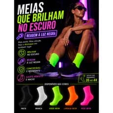 Meias de Cano Alto Corrida Caminhada Lisa Atleta Esportiva com Compressão Unissex Poliamida