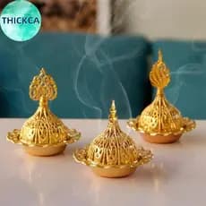thickca Liga Aroma E Queimador De Incenso Decorativo Incensário Decoração Para Casa Mini Sala Estar Aromaterapia Ornamen
