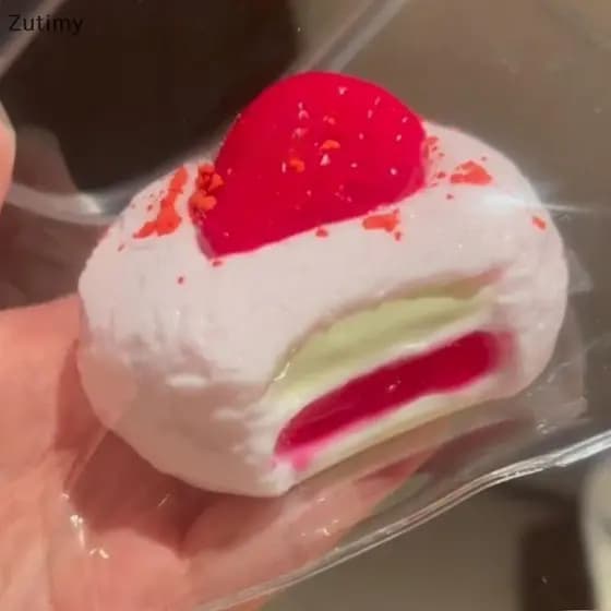 [Zutimy] Brinquedo Para Alívio Do Estresse De Bolo De Morango Soft Fidget De Ascensão Lenta Crianças , Presente De Anive