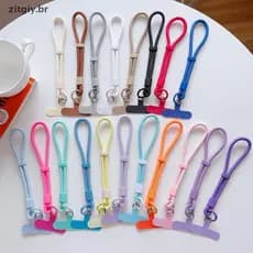 [zitgiy] Moda Simples Doce Cor Cordão Para Celular Pulseira Ajustável Corrente De Telefone Universal Anti-Perda Chaveiro