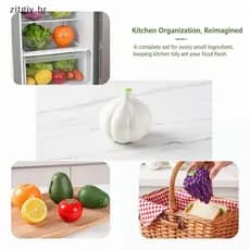 [zitgiy] Caixa Mais Nítida Para Armazenamento De Alimentos PP Recipiente Reutilizável De Grande Capacidade Frutas , Vege