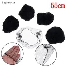 Bagreny 50/100 Unidades Redes De Cabelo Femininas Malha De Borda Invisível Peruca Preta BR