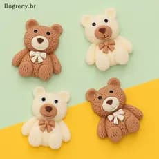 Bagreny 10 Unidades De Resina De Desenho Animado Urso Ch Para Acessórios De Fabricação De Joias DIY BR