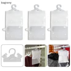 [bagreny] 1-10 Peças Sacos Absorventes De Umidade Reutilizáveis Saco Vazio Com Gancho Pendurado Desumidificadores Para G