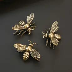 [bagreny] Estatuetas Colecionáveis De Mini Abelha De Latão Vintage 1 Unidade/2 Unidades-Decorações De Mesa Antigas Feita
