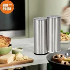 WEIYU 2 Pçs Conjunto De Shaker De Especiarias Para Cozinha Uso Doméstico Malha Fina Saleiro Dispensador De Pimenta Portá