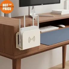 WEIYU Suporte De Roteador WiFi Montado Na Parede Sem Perfuração Braet Estável Com Furos De Dissipação De Calor Para Uso