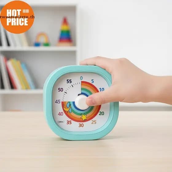 WEIYU Temporizador Visual Silencioso De Gerenciamento De Tempo Com Luz Noturna Quente , Cronômetro Sem Tique-Taque Para