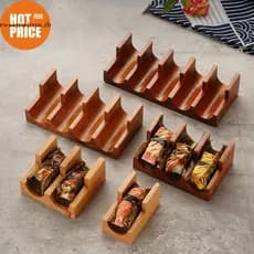 WEIYU 1/2/3/4/5 Slots De Madeira Sushi Ra Em Forma De U Estilo Japonês Bandeja De Servir Multiuso Inovador Suporte Para
