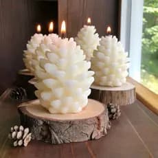 Molde De Silicone De Pinhas 3D TUTU Para Fazer Velas DIY Cera BR