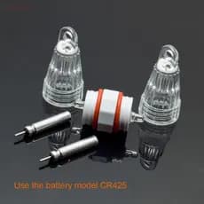 TUTU 1Pc Led Luz De Pesca Com 2 Baterias À Prova Dwaterproof Água Duplo Piscando Subaquático Sucção Peixe Acessórios Ao