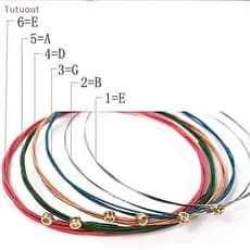 TUTU Cordas Para Violão , Um Conjunto De 6 Peças , Arco-Íris , Cor Colorida , Chique BR